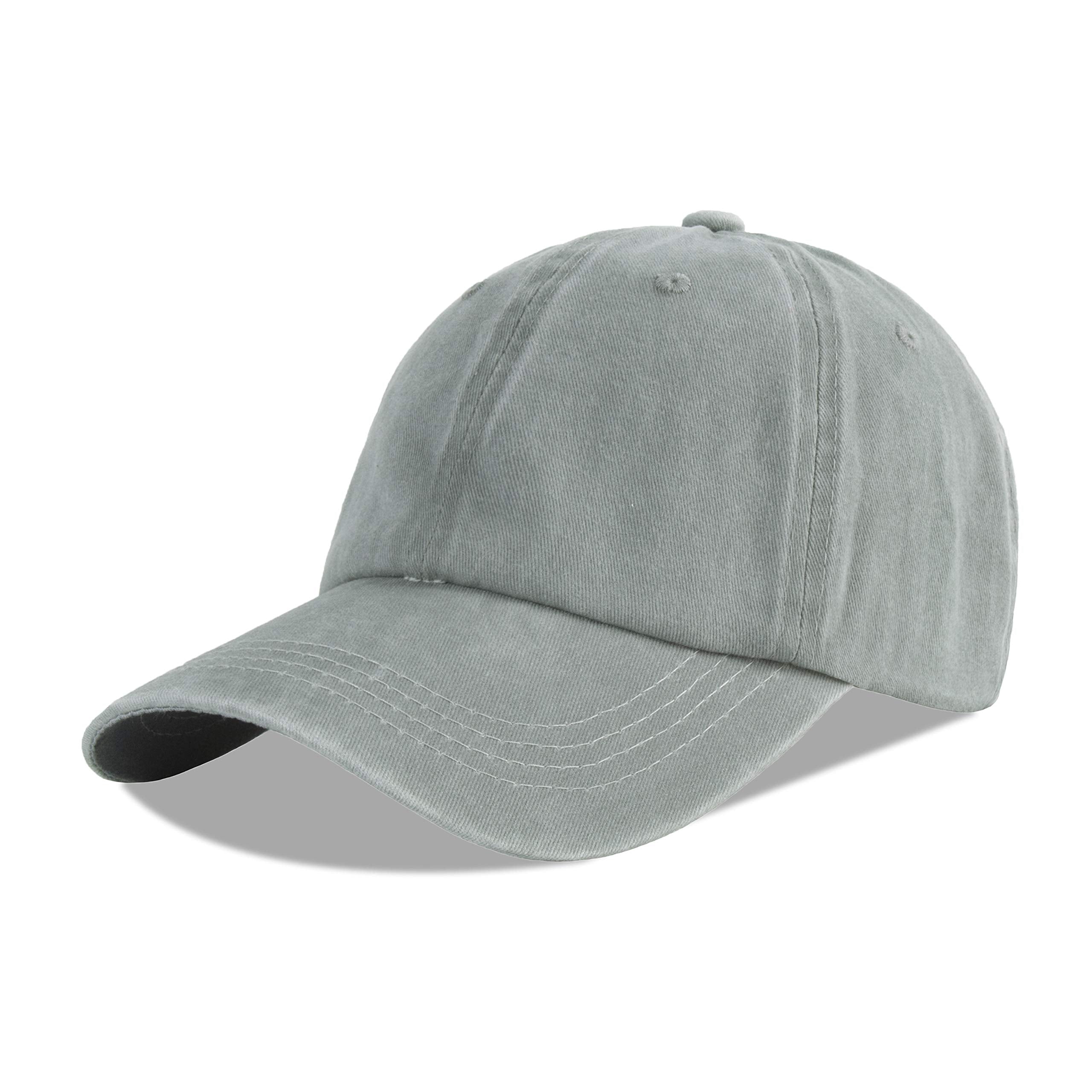 LANGZHEN Unisex Baseball Cap 100% Cotton Fits Men Women Washed Denim Adjustable Dad Hat